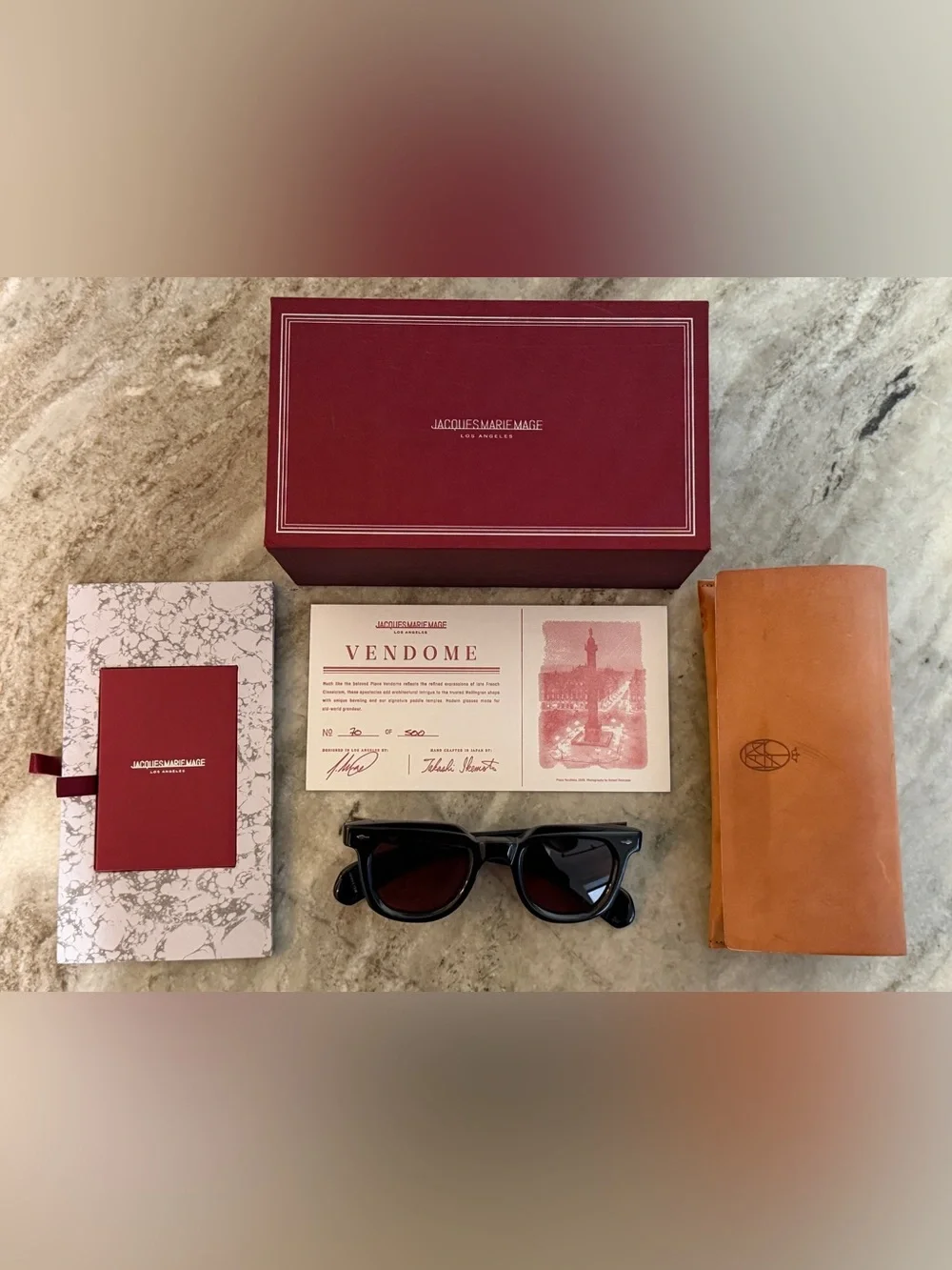JACQUES MARIE MAGE VENDOME SABER SUNGLASSES 💯 AUTHENTIC BLACK PINK JAPAN $1000